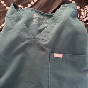 Figs Classic Teal Scrub Top